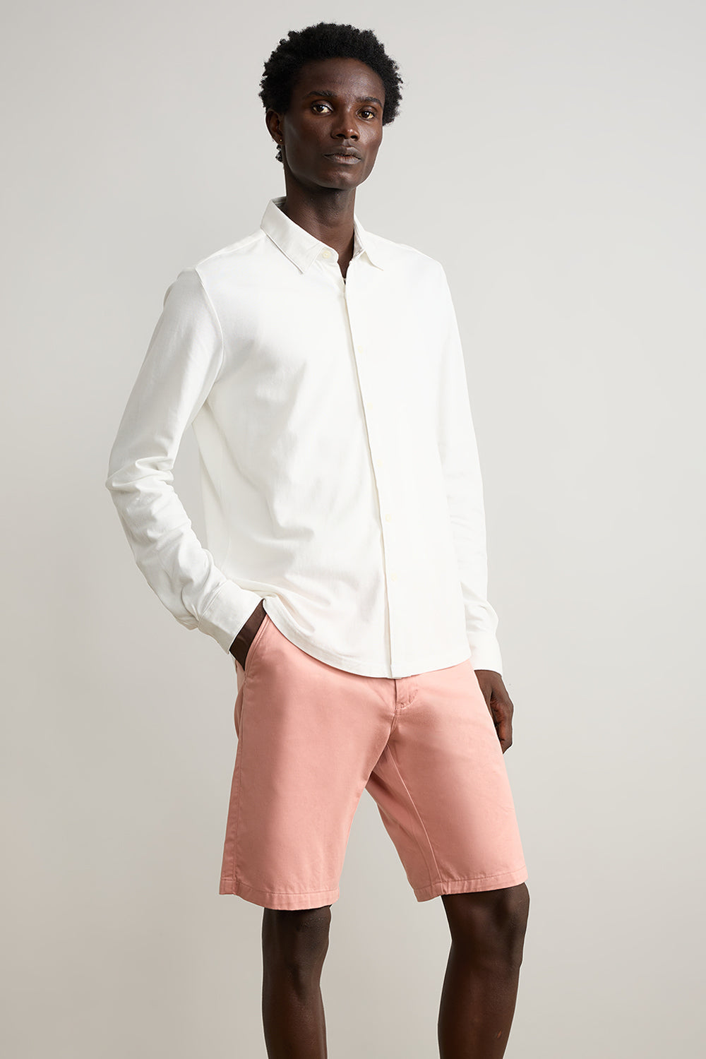 Classic Solid Men's Shirt - Cloud Dancer