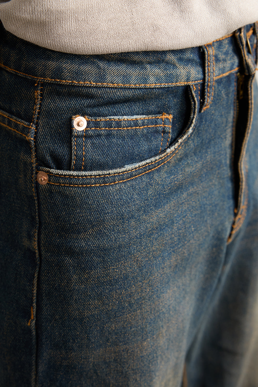 Shaded Indigo Men's Straight Jeans