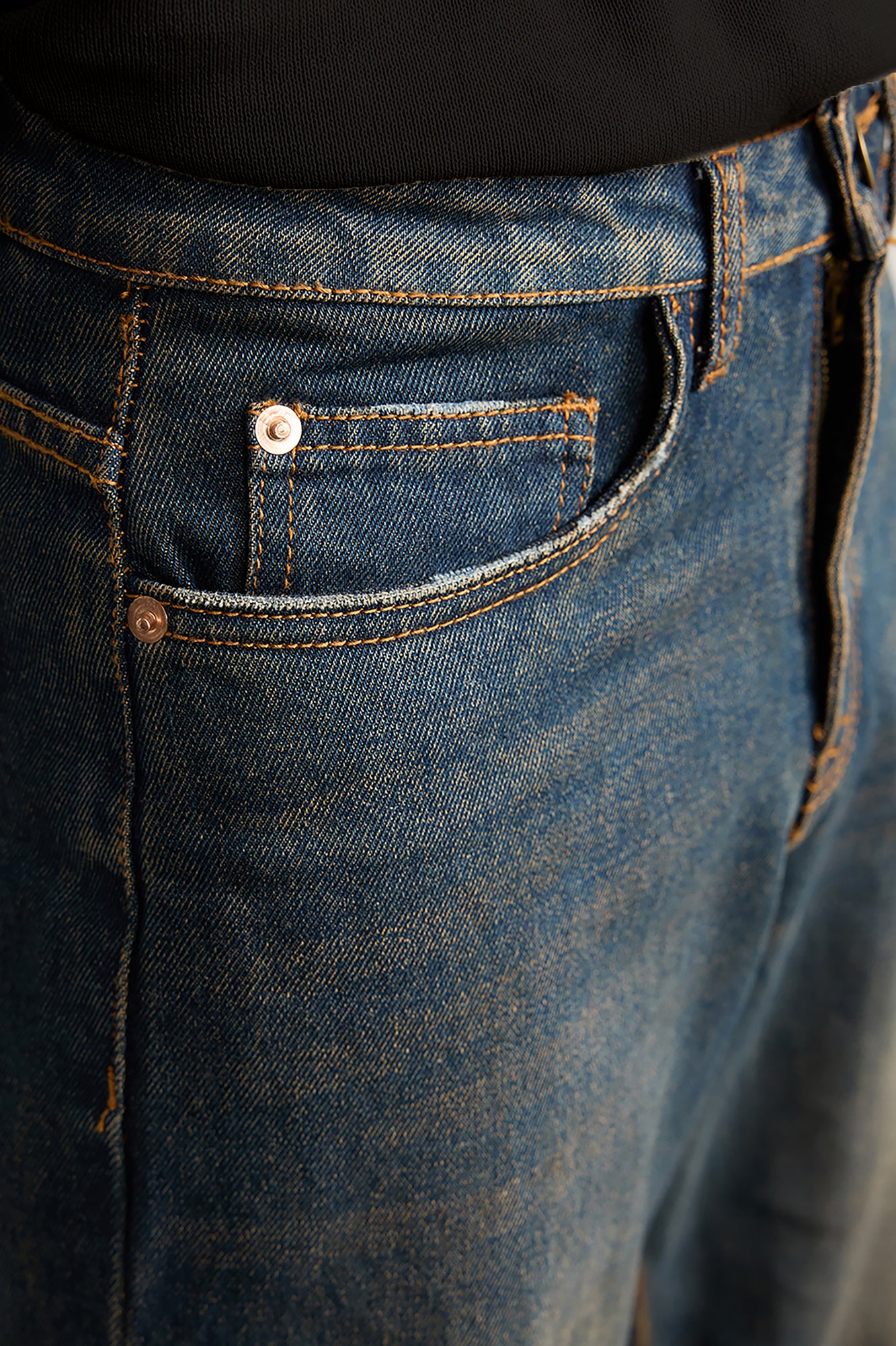 Rustic Blue Men's Straight Jeans