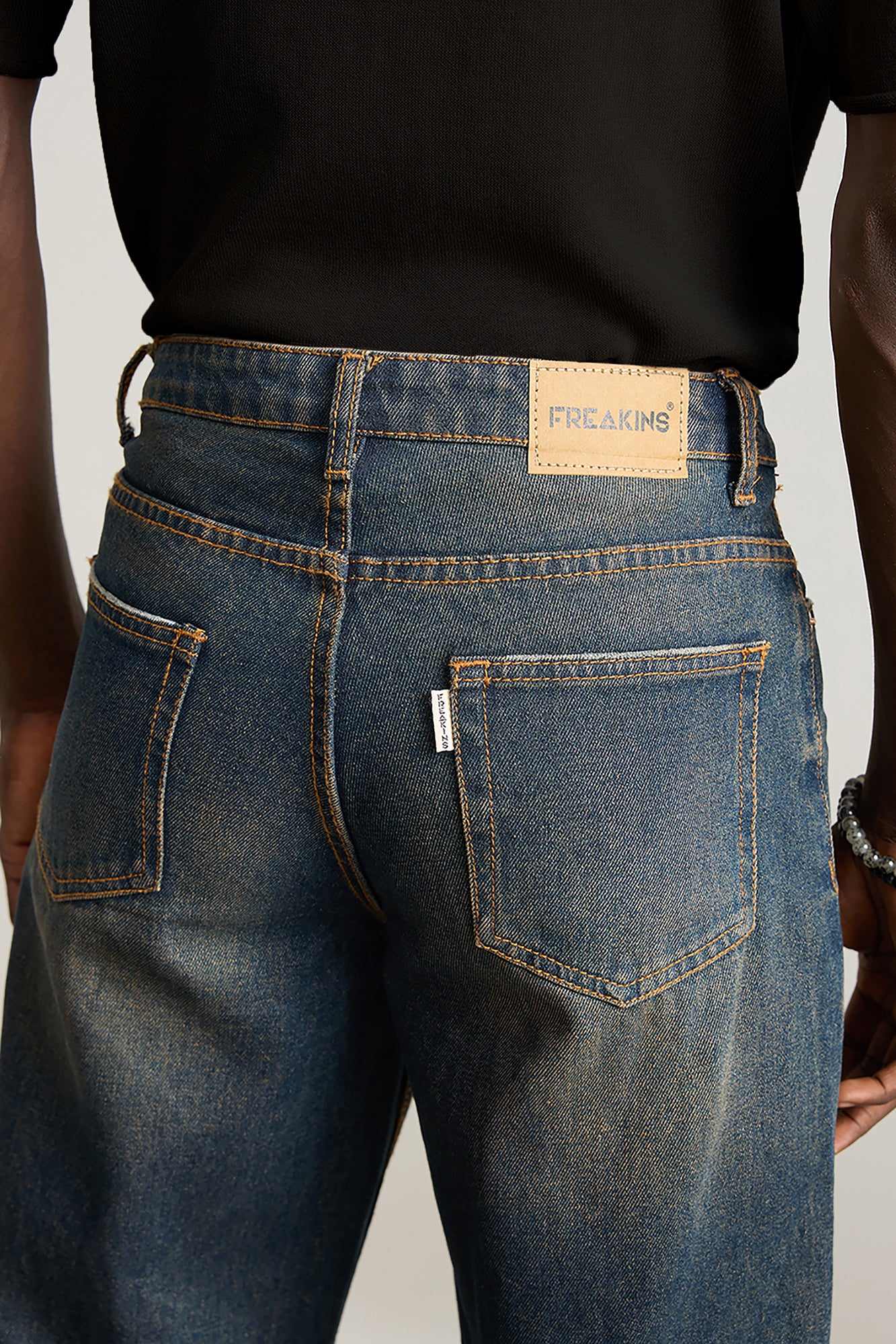 Rustic Blue Men's Straight Jeans