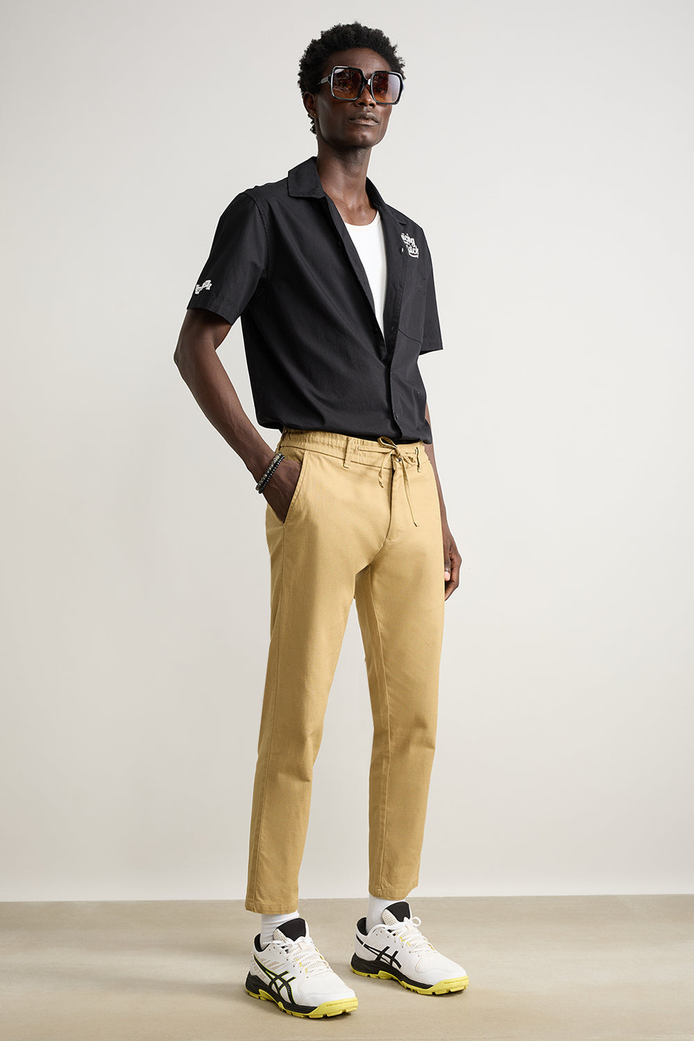 Men's Khaki Summer Joggers