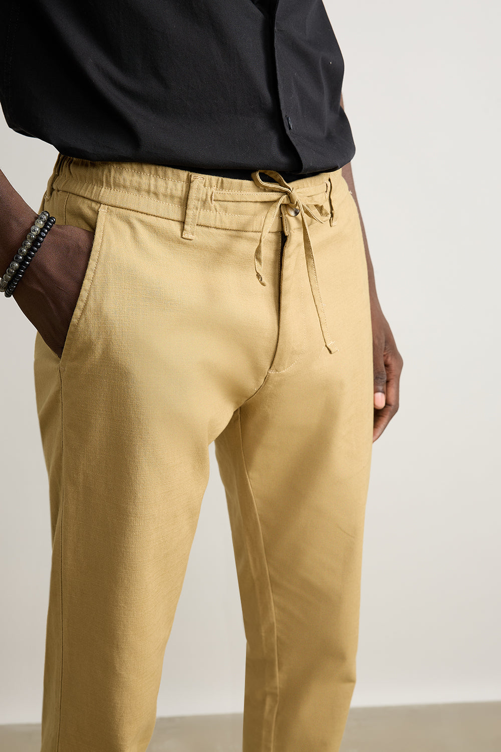 Men's Khaki Summer Joggers