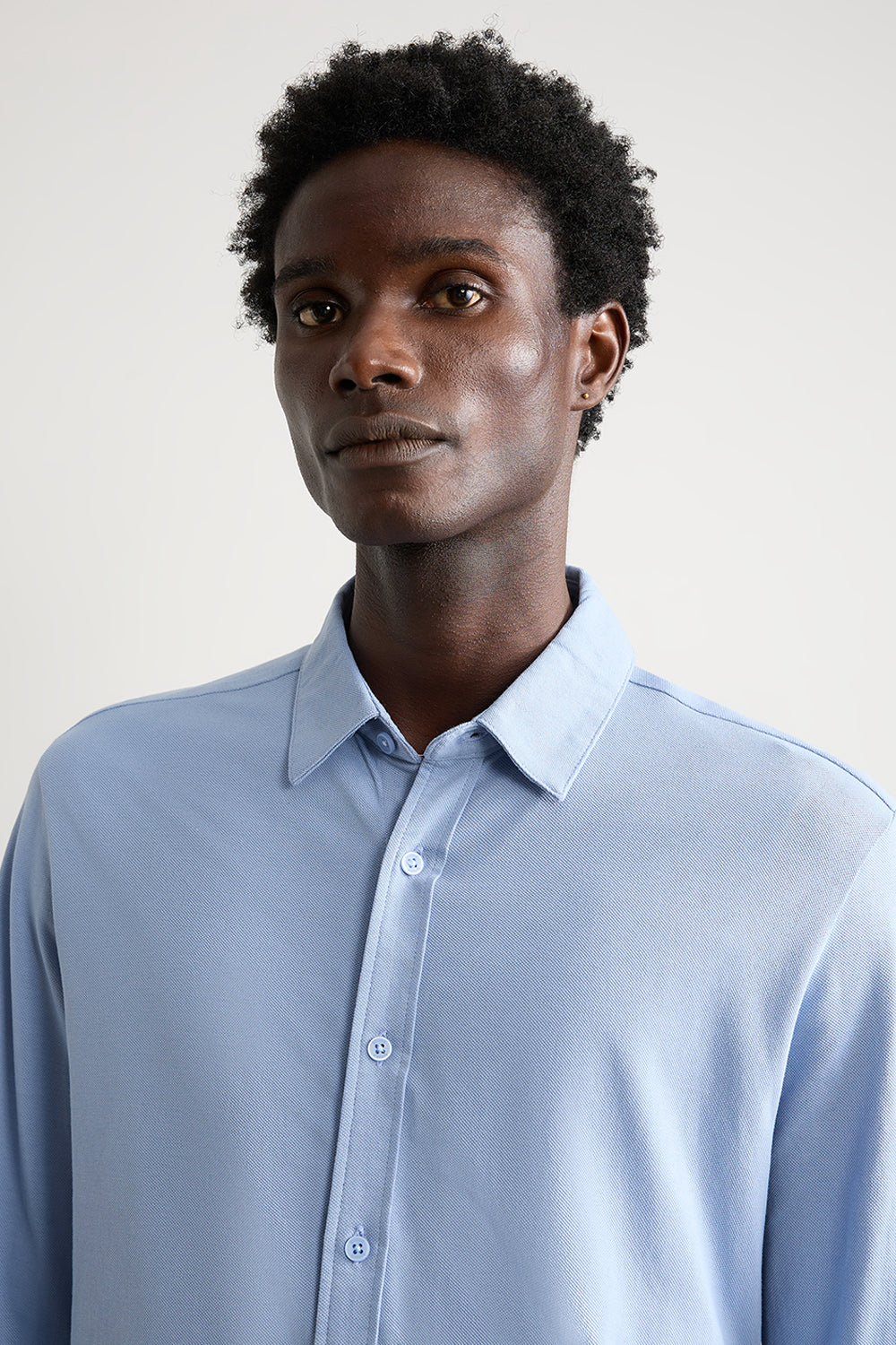 Classic Solid Men's Shirt - Cashmere Blue
