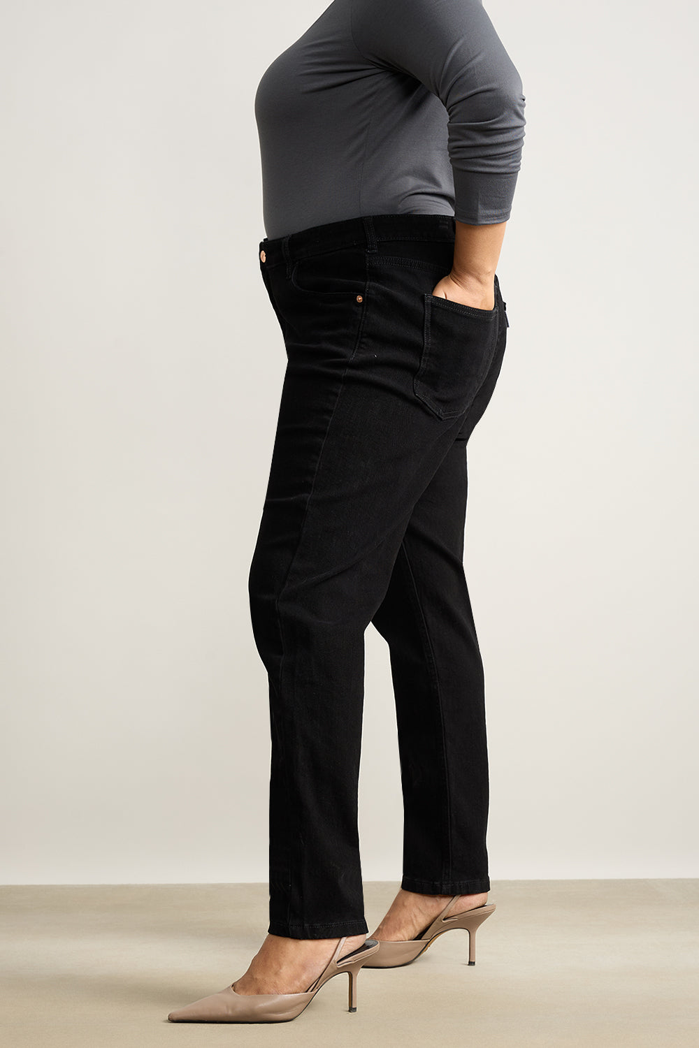 Curve Matte Black Skinny Jeans