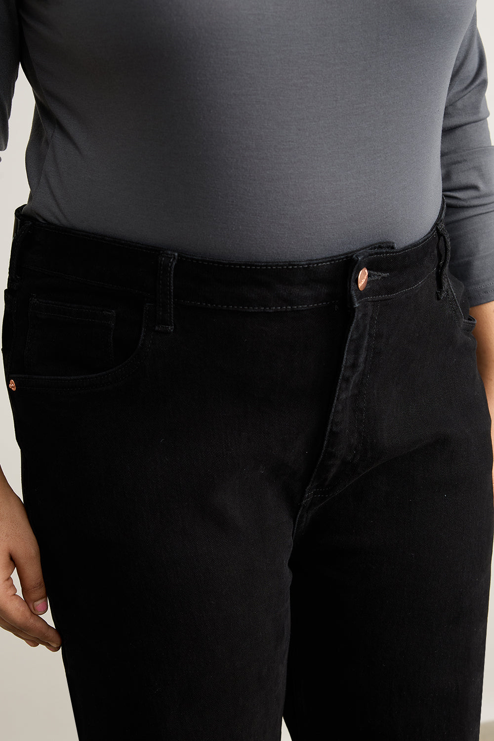 Curve Matte Black Skinny Jeans