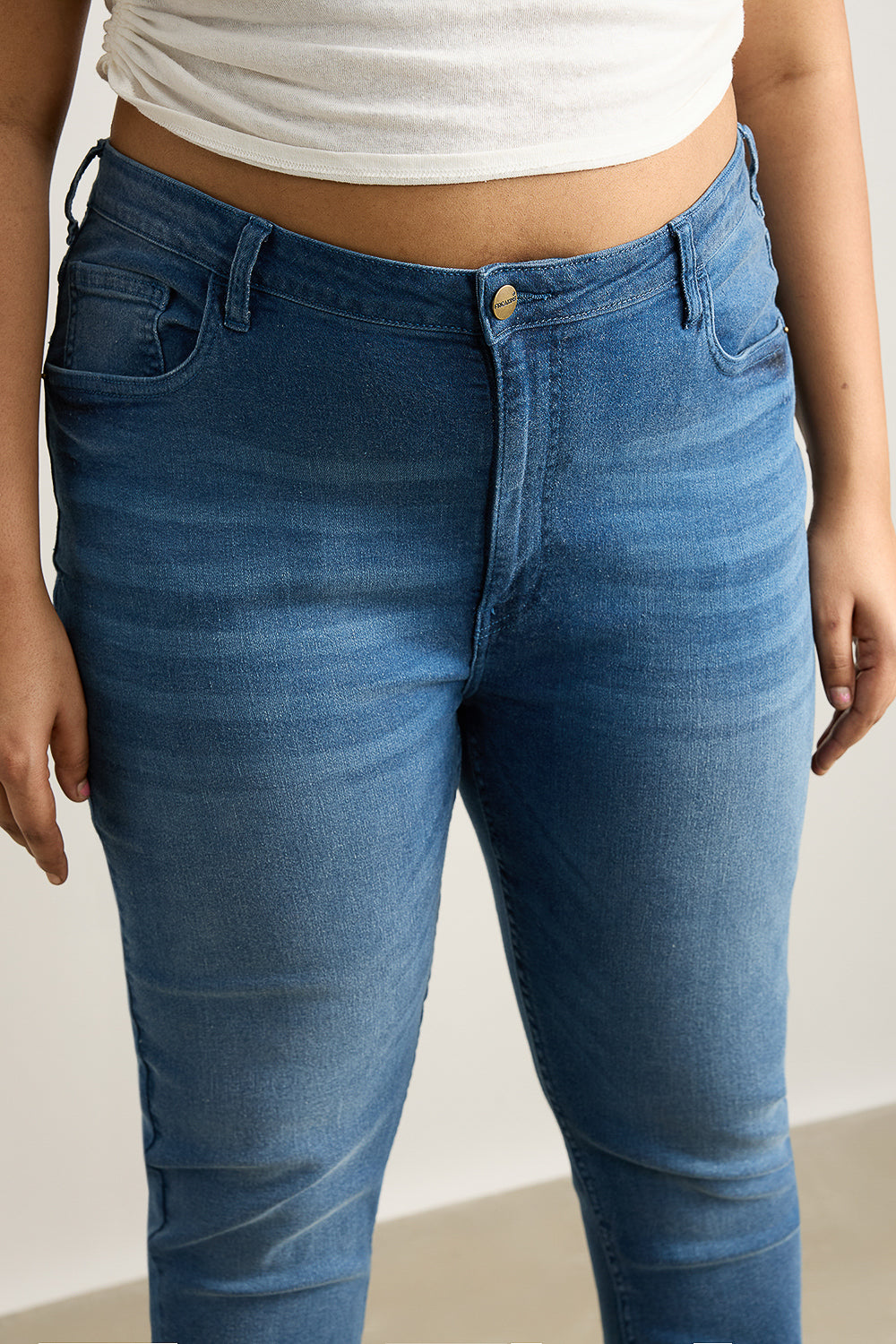 Curvy Indigo High Rise Skinny Jeans