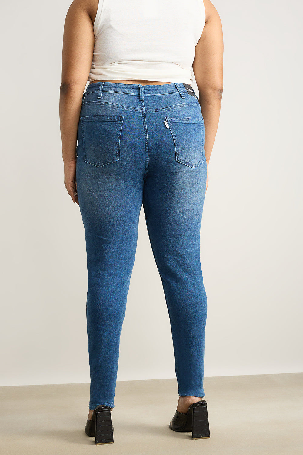 Curvy Indigo High Rise Skinny Jeans