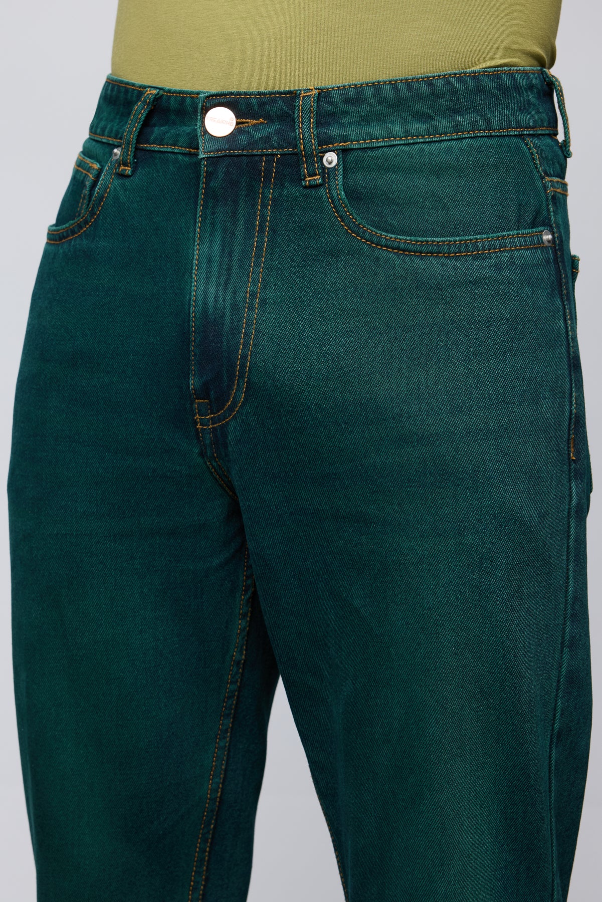 Teal Tide Men's Slim Straight Jeans