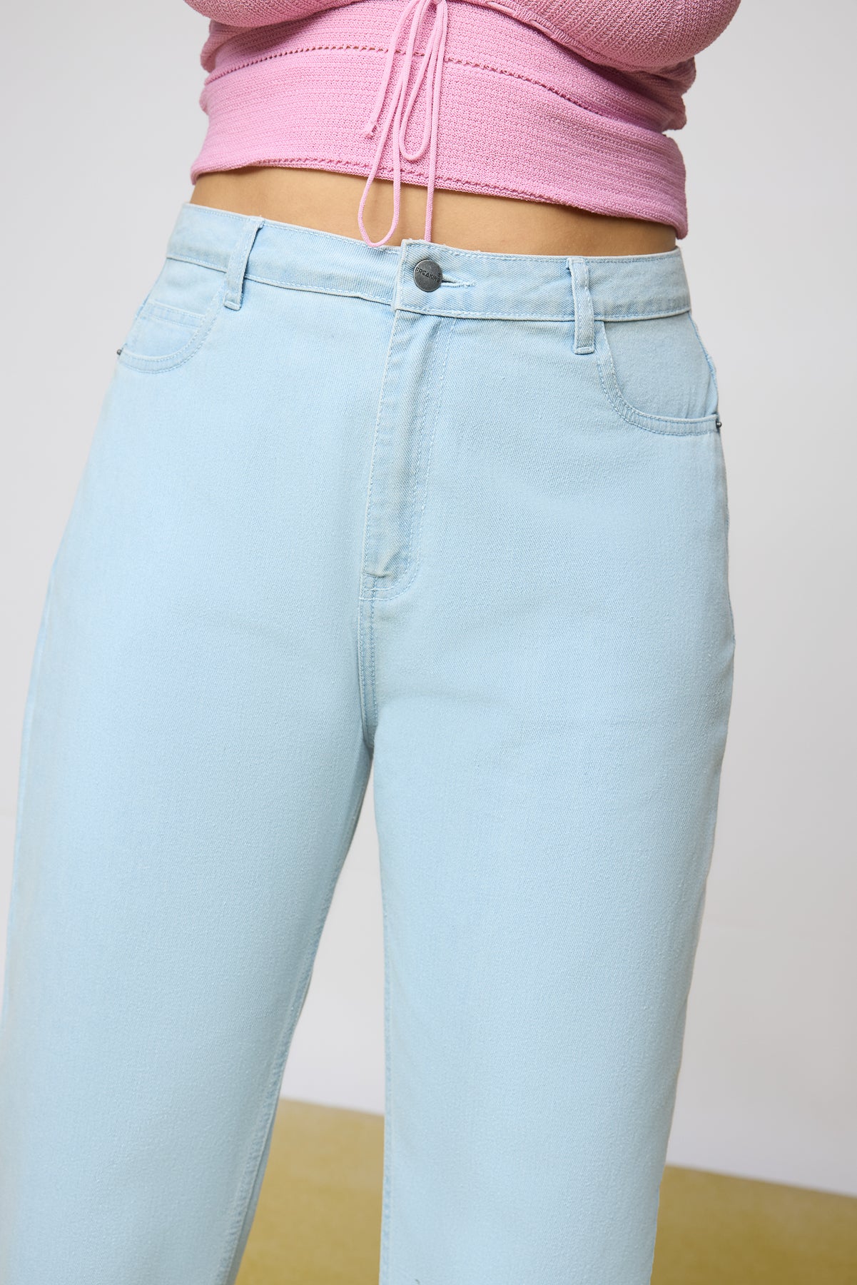 Curve Dreamy Blue Denim Mom Fit Jeans
