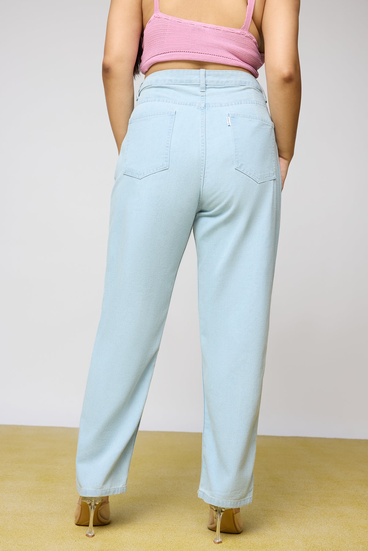 Curve Dreamy Blue Denim Mom Fit Jeans