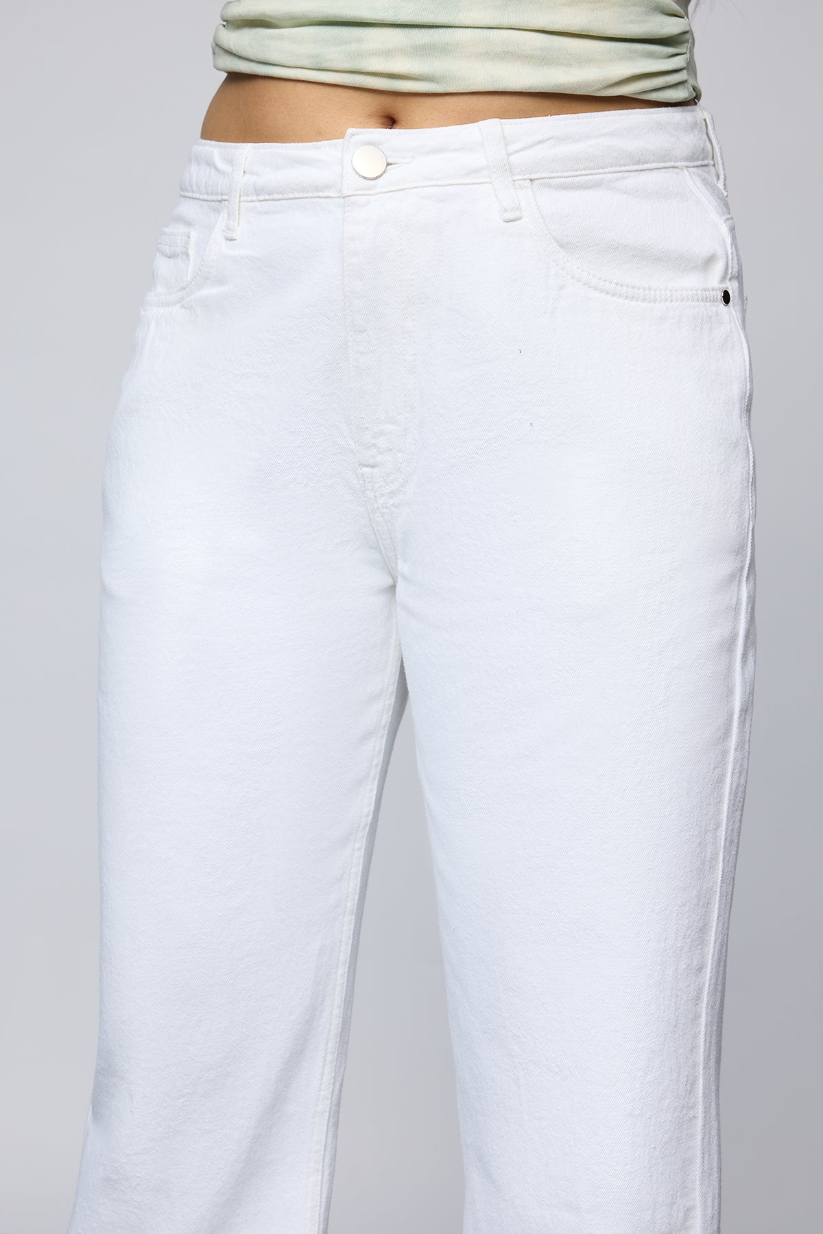 Curve Allure White Slim Straight Jeans