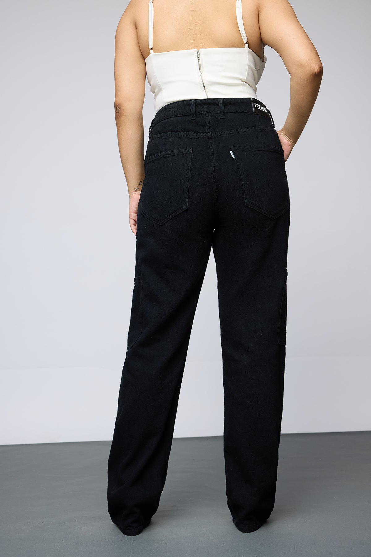 Curve Midnight Luxe Straight Cargo Jeans