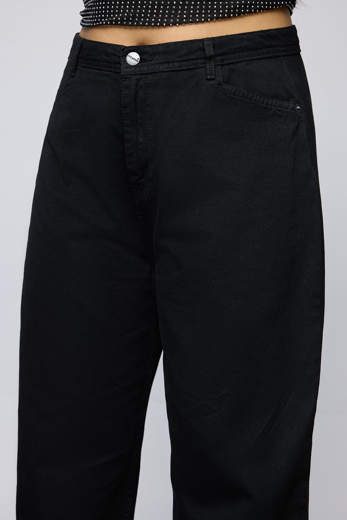 Curve Shadow Black Straight Jeans