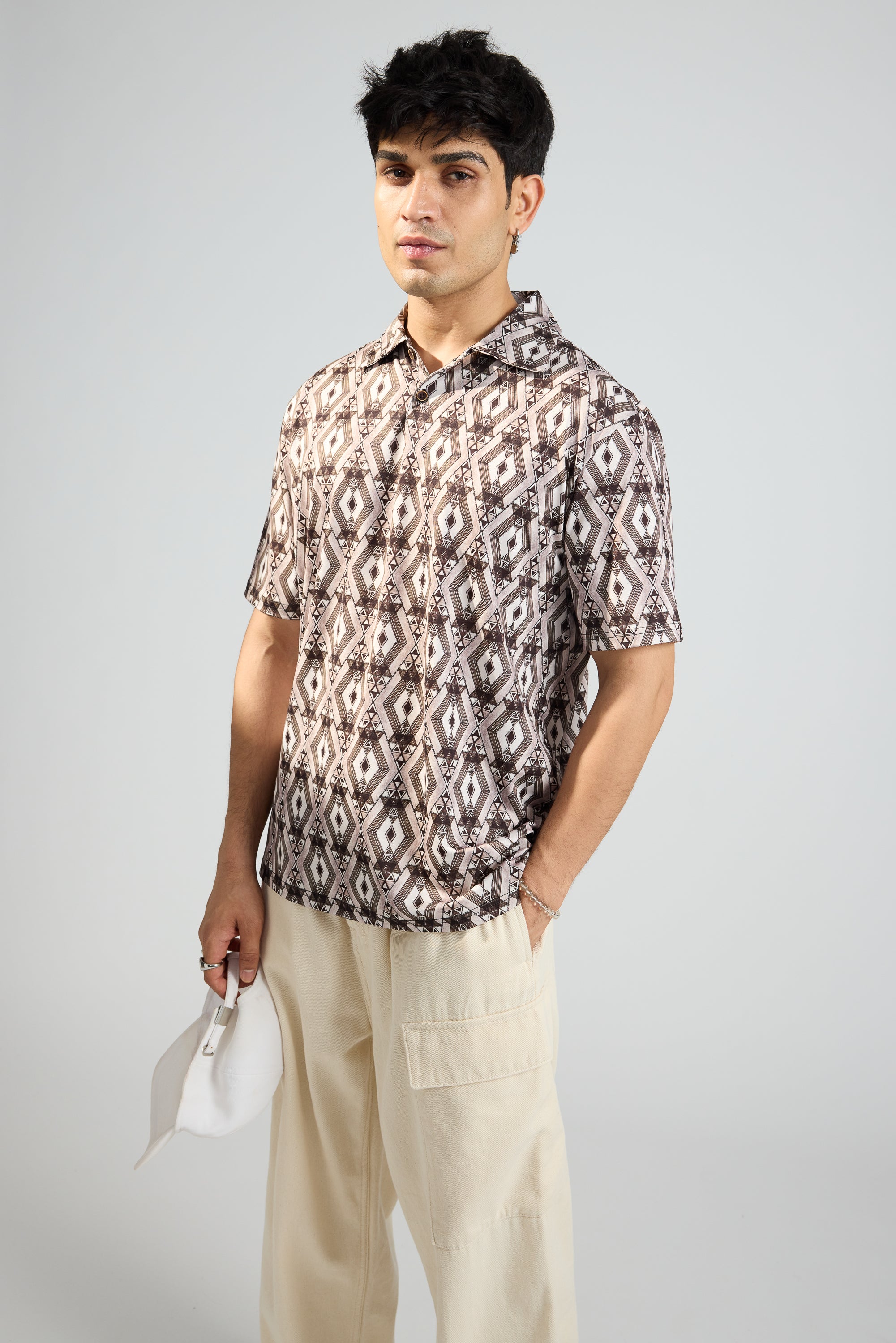 Modernist Print Men's Polo T-Shirt