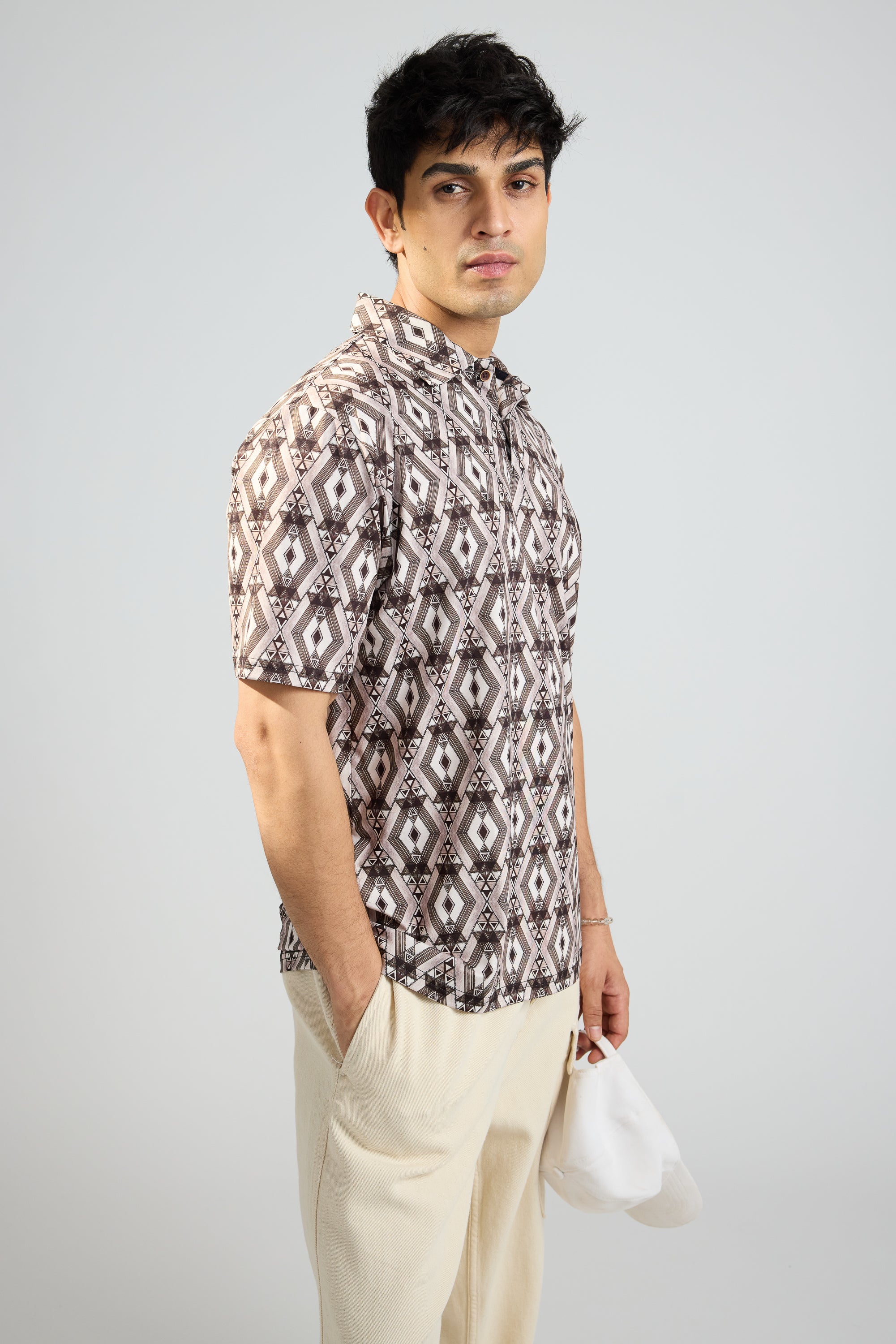 Modernist Print Men's Polo T-Shirt