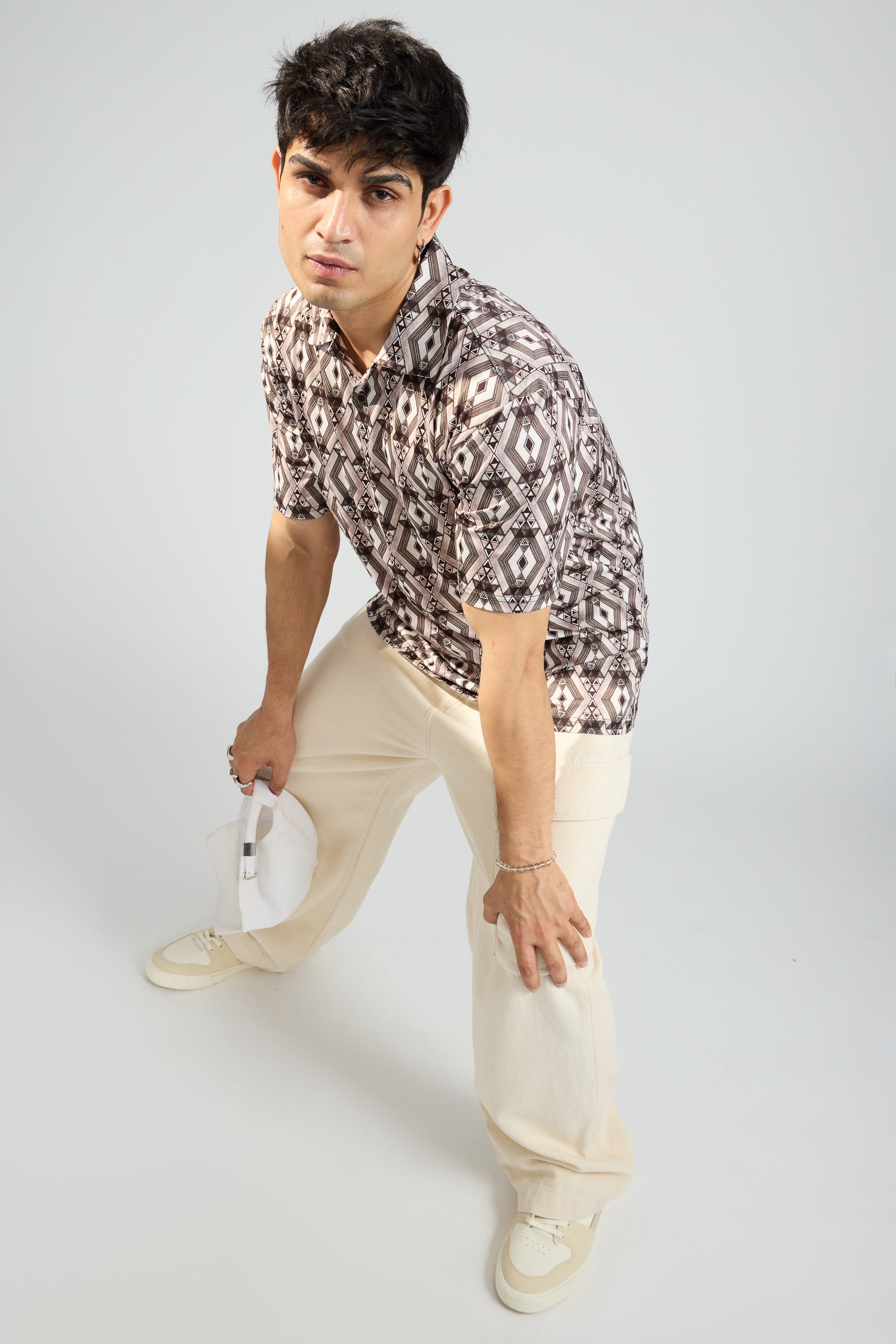 Modernist Print Men's Polo T-Shirt