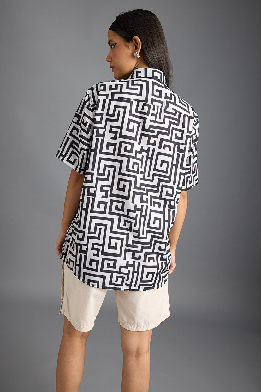 Maze Printed Women's Resort Shirt