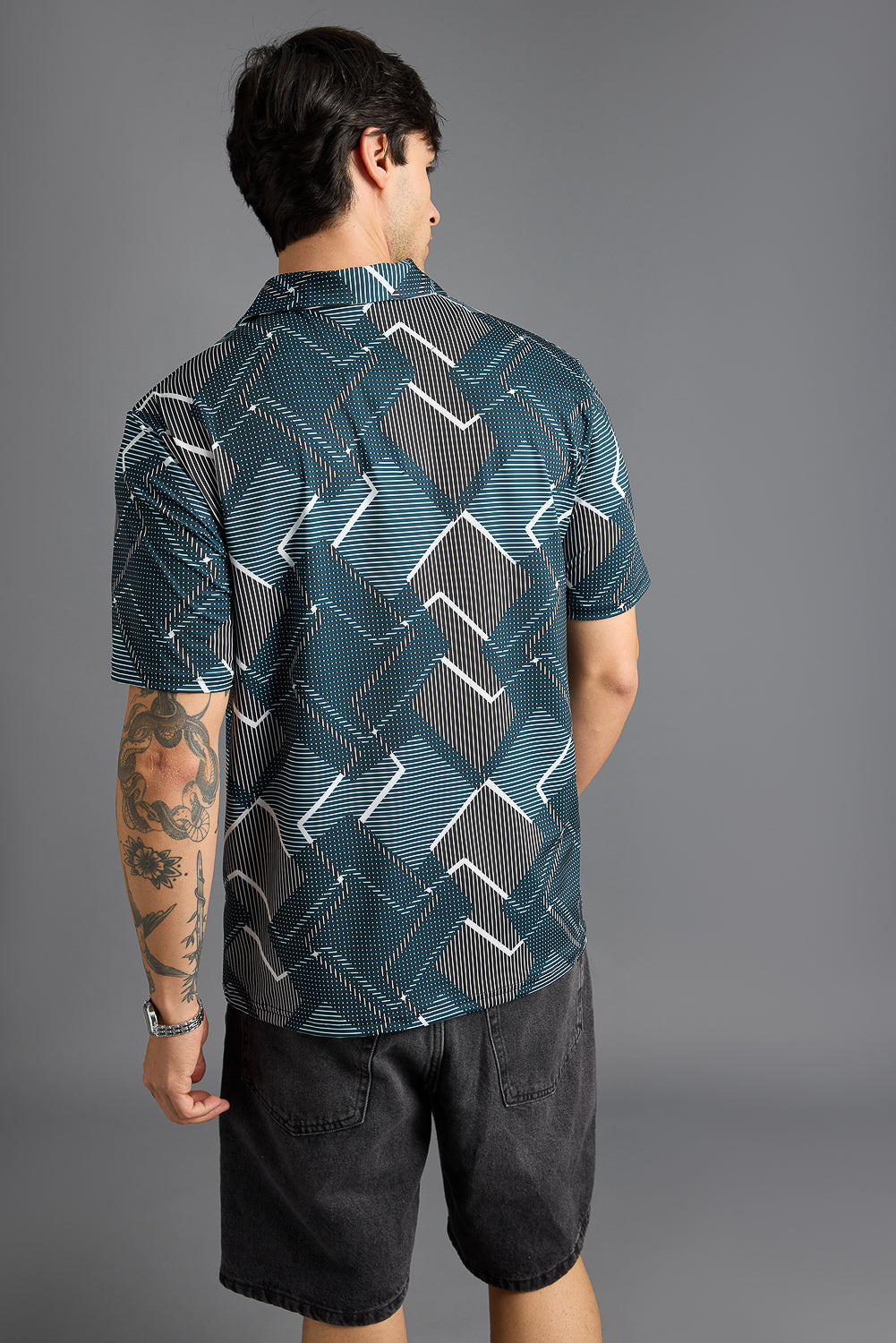 Meta Print Men's Polo T-Shirt