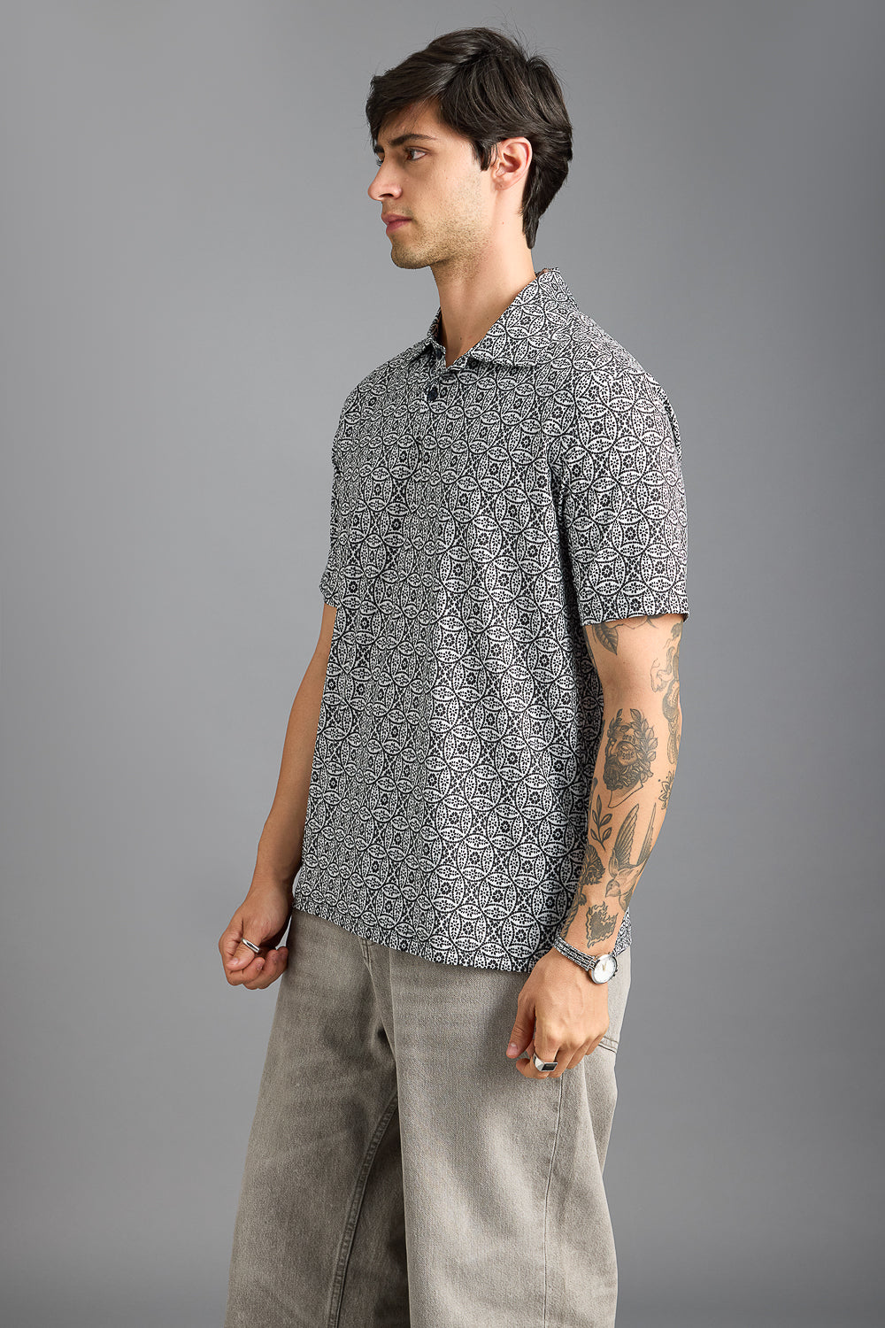 Florean Print Men's Polo T-Shirt