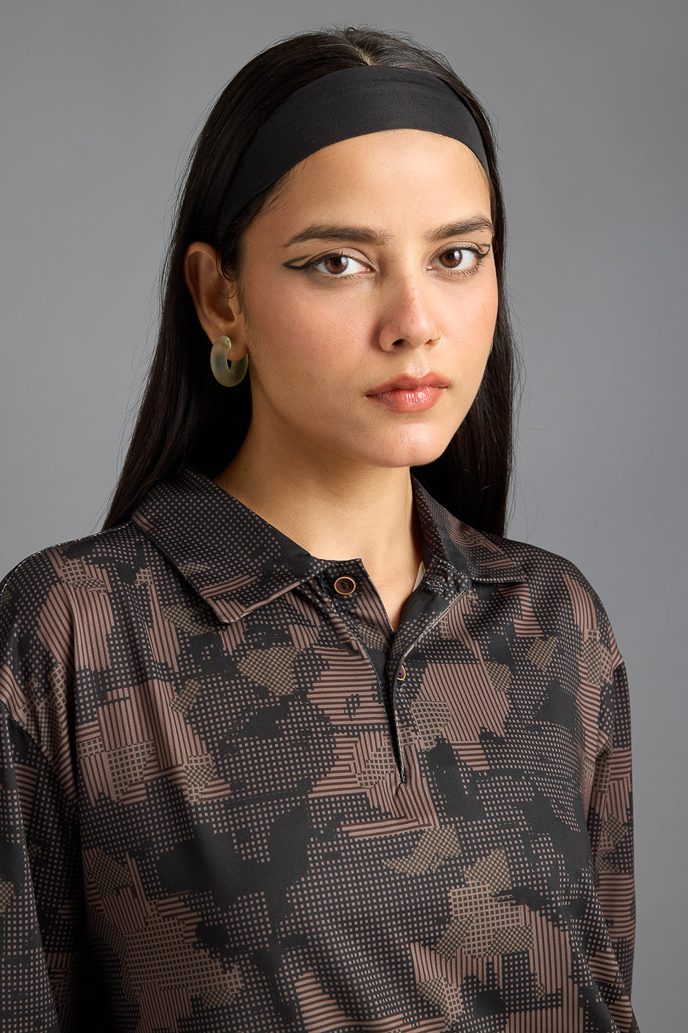 Earthy Print Women's Polo T-Shirt