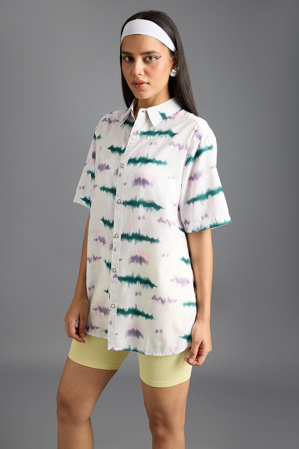 Tie Dye Printed Women's Resort Shirt