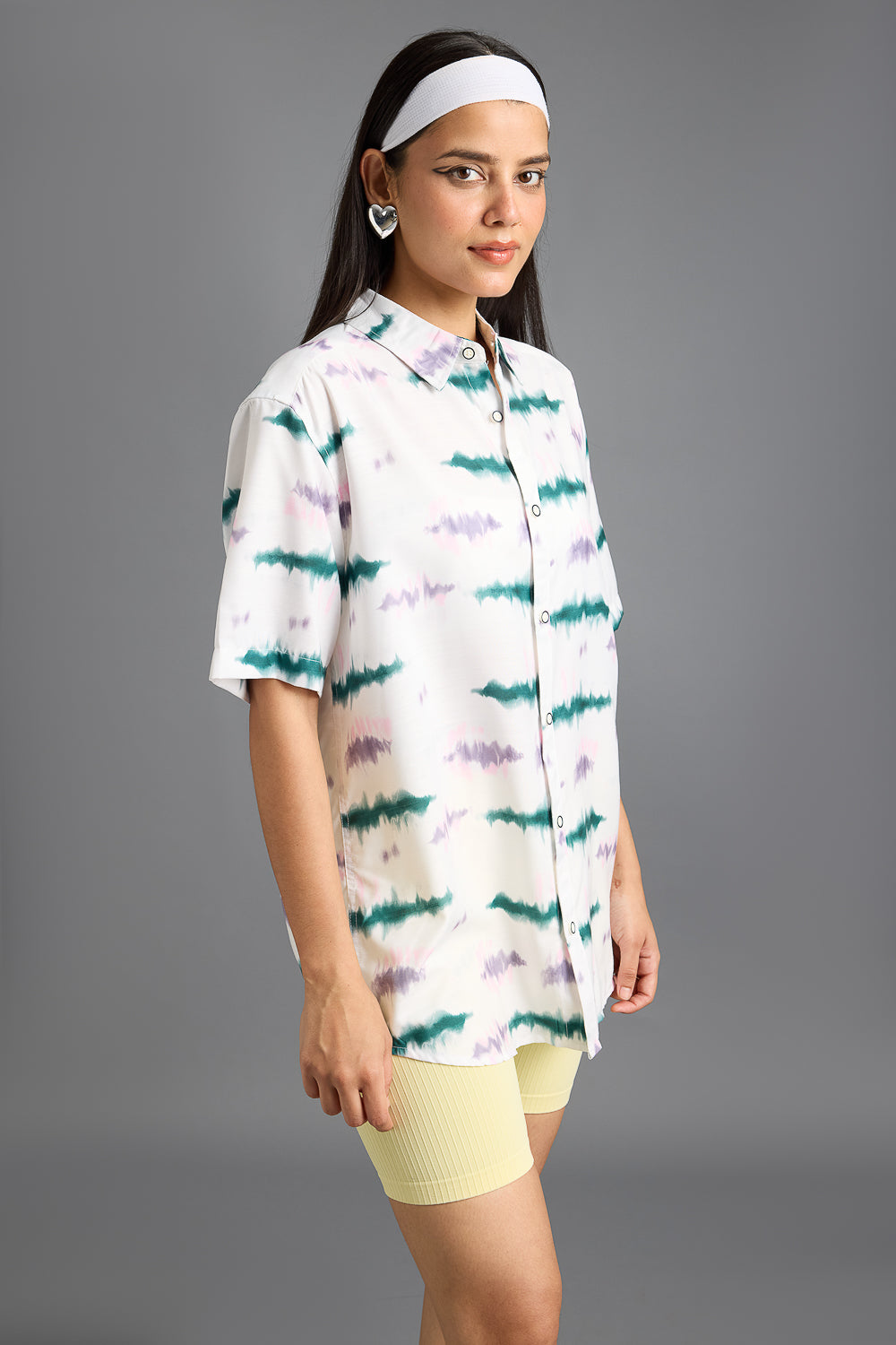 Tie Dye Printed Women's Resort Shirt
