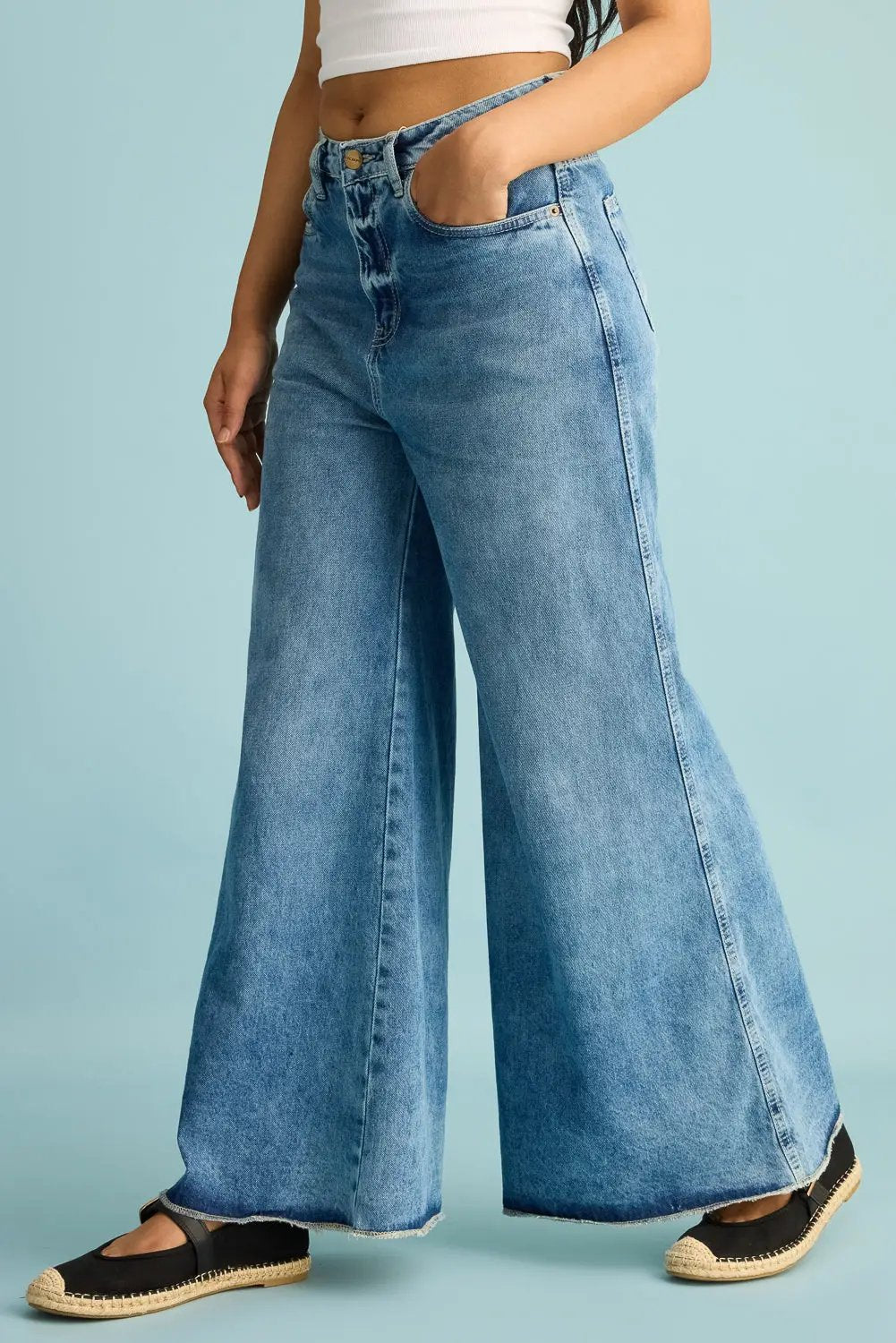 Old School Blue Women's Flare Jeans