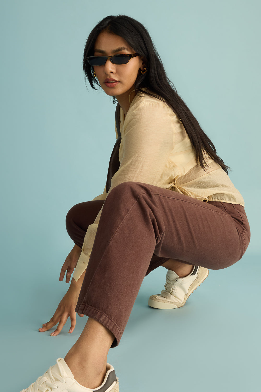 Rustic Brown Women's Straight Jeans