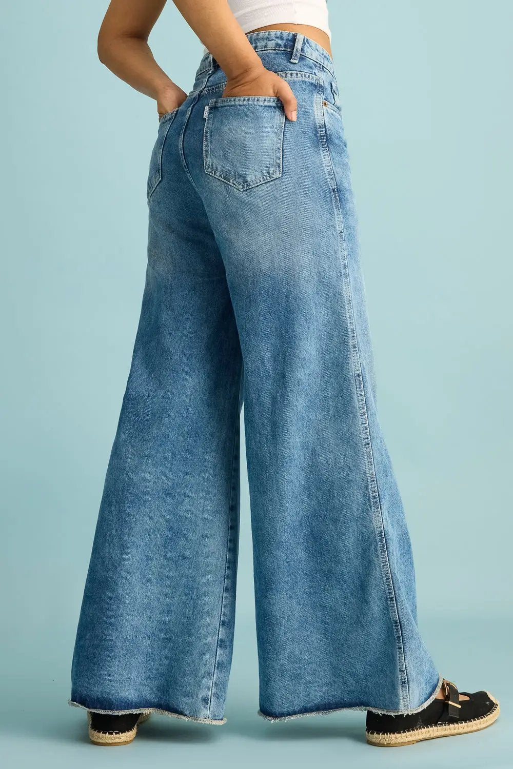 Old School Blue Women's Flare Jeans