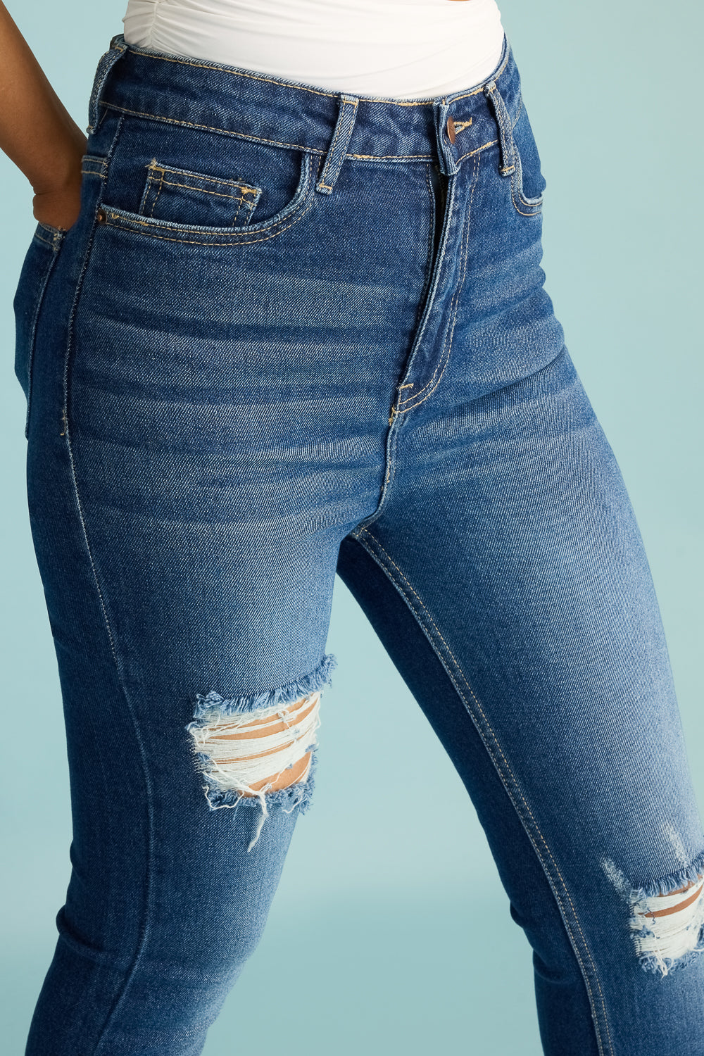 Vintage Sky Distress Women's Bootcut Jeans