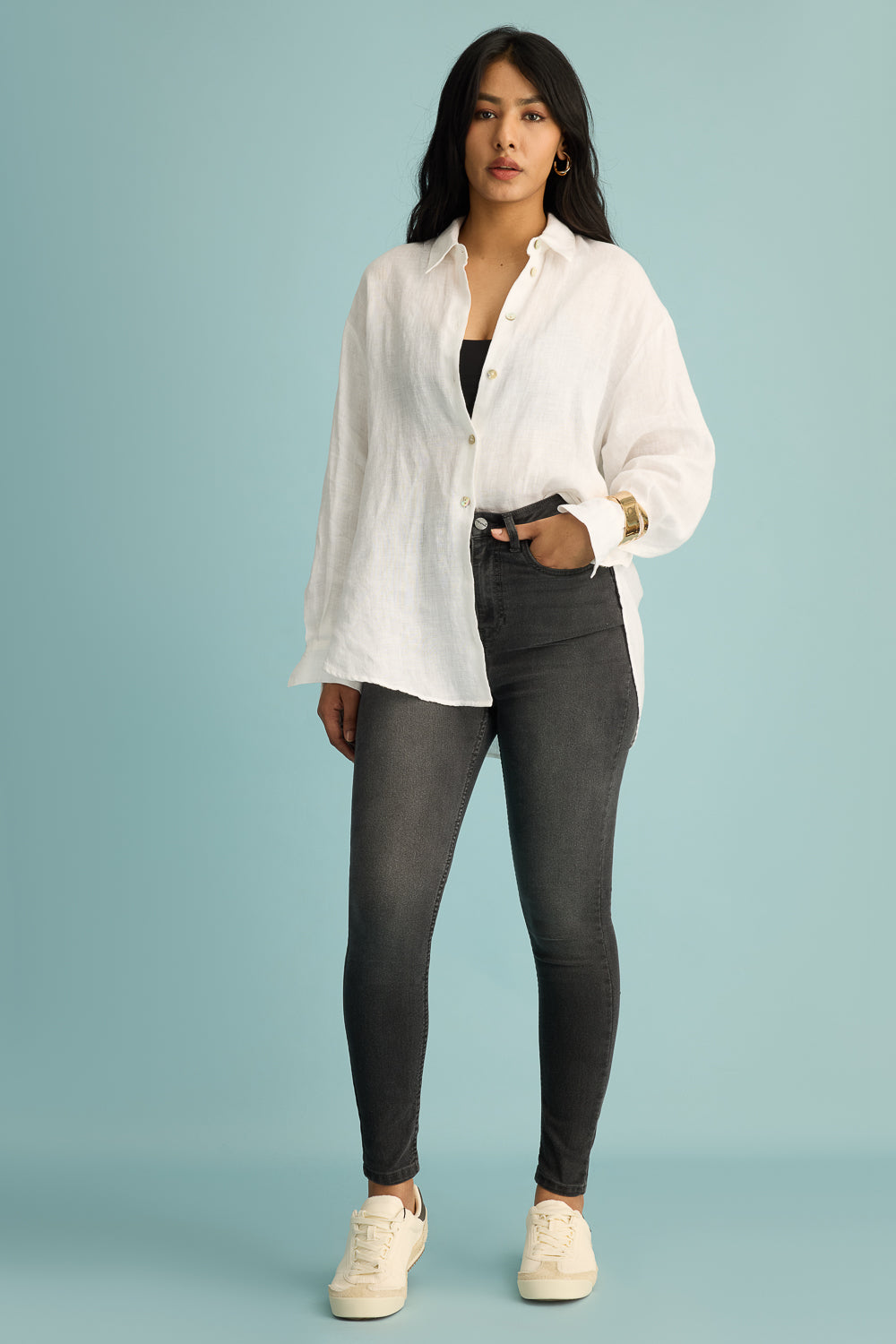Shadow Charcoal Women's Skinny Jeans