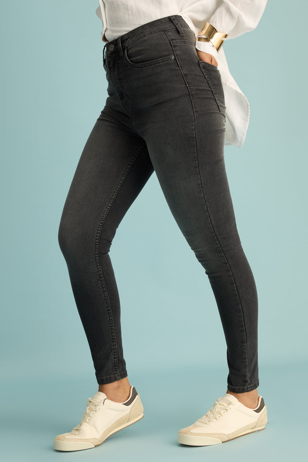 Shadow Charcoal Women's Skinny Jeans