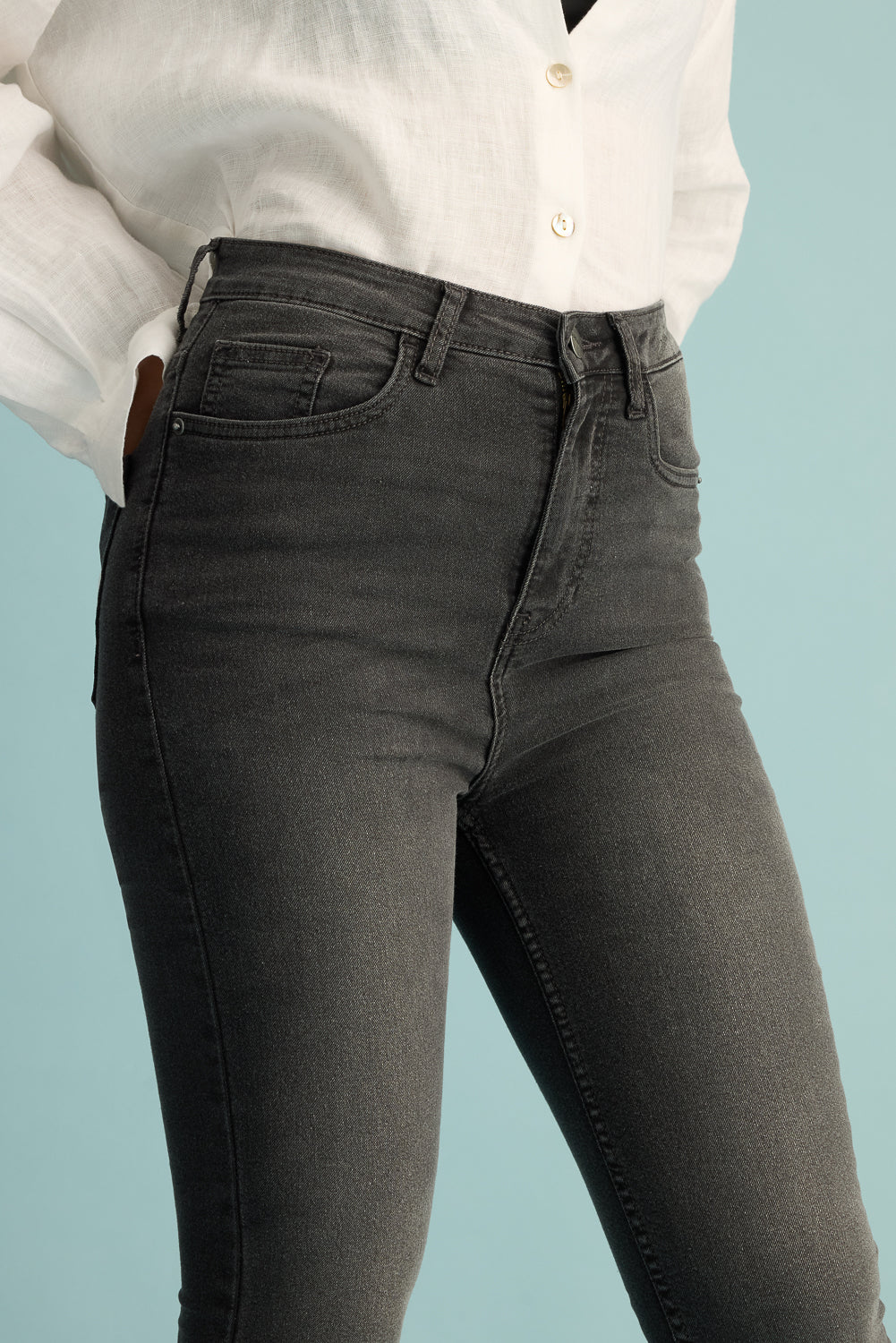 Shadow Charcoal Women's Skinny Jeans