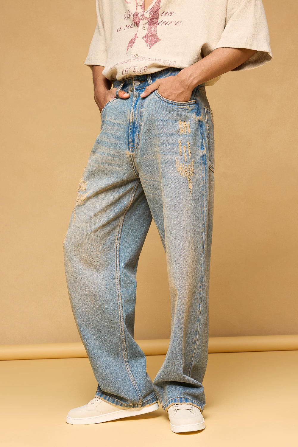 Dust Storm Men's Baggy Straight Jeans