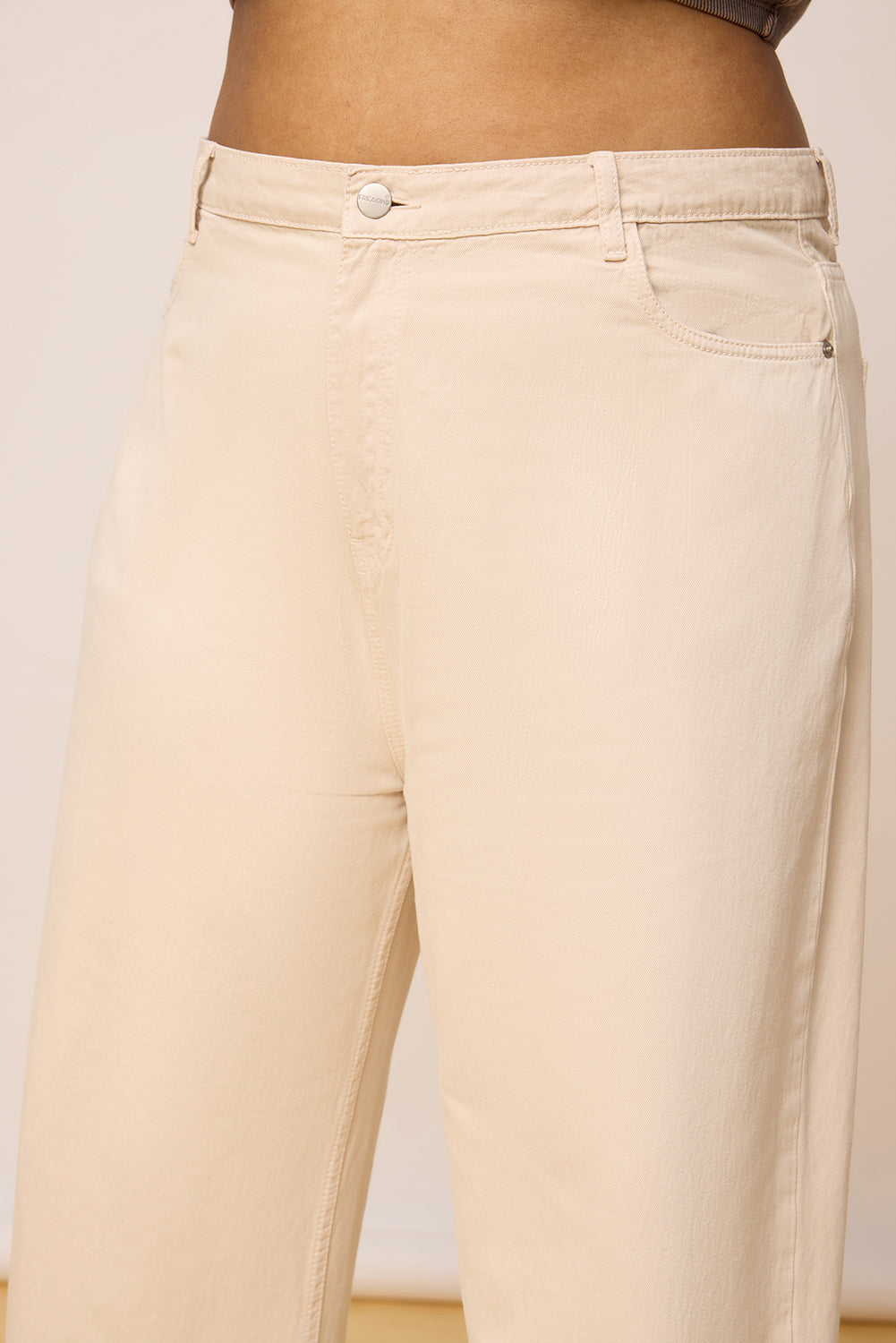 Curve Classic Cream Straight Jeans