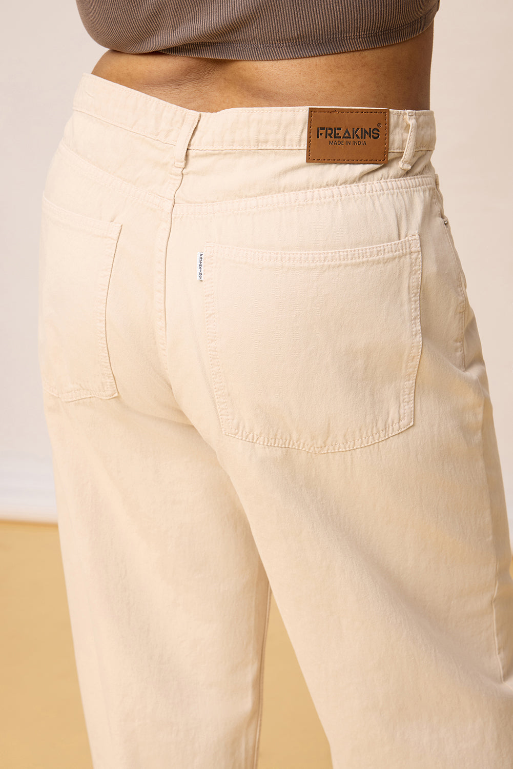 Curve Classic Cream Straight Jeans