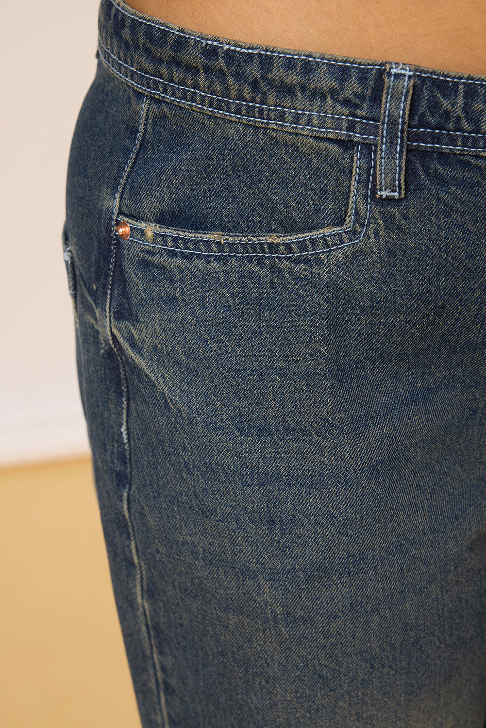 Curve Weathered Cobalt Straight Leg Jeans