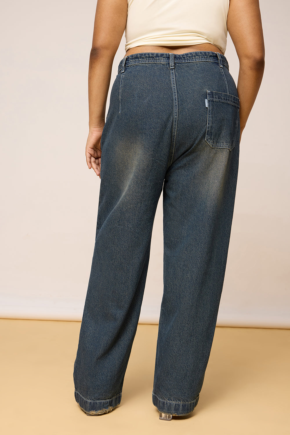 Curve Weathered Cobalt Straight Leg Jeans