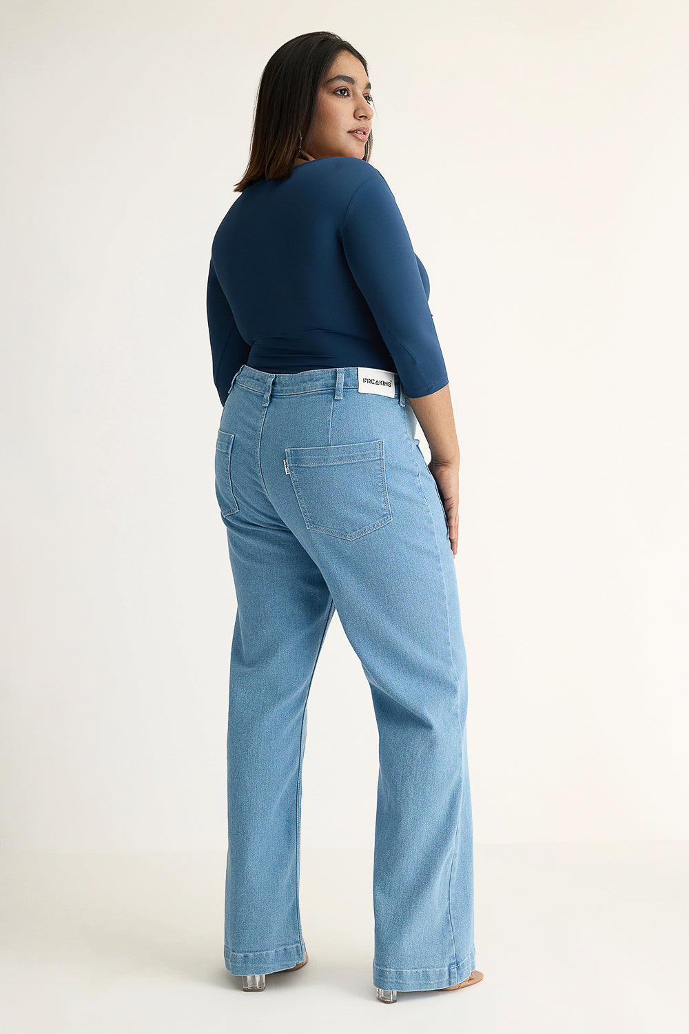 Curve Siren Bleu Front Pocket Bootcut Jeans