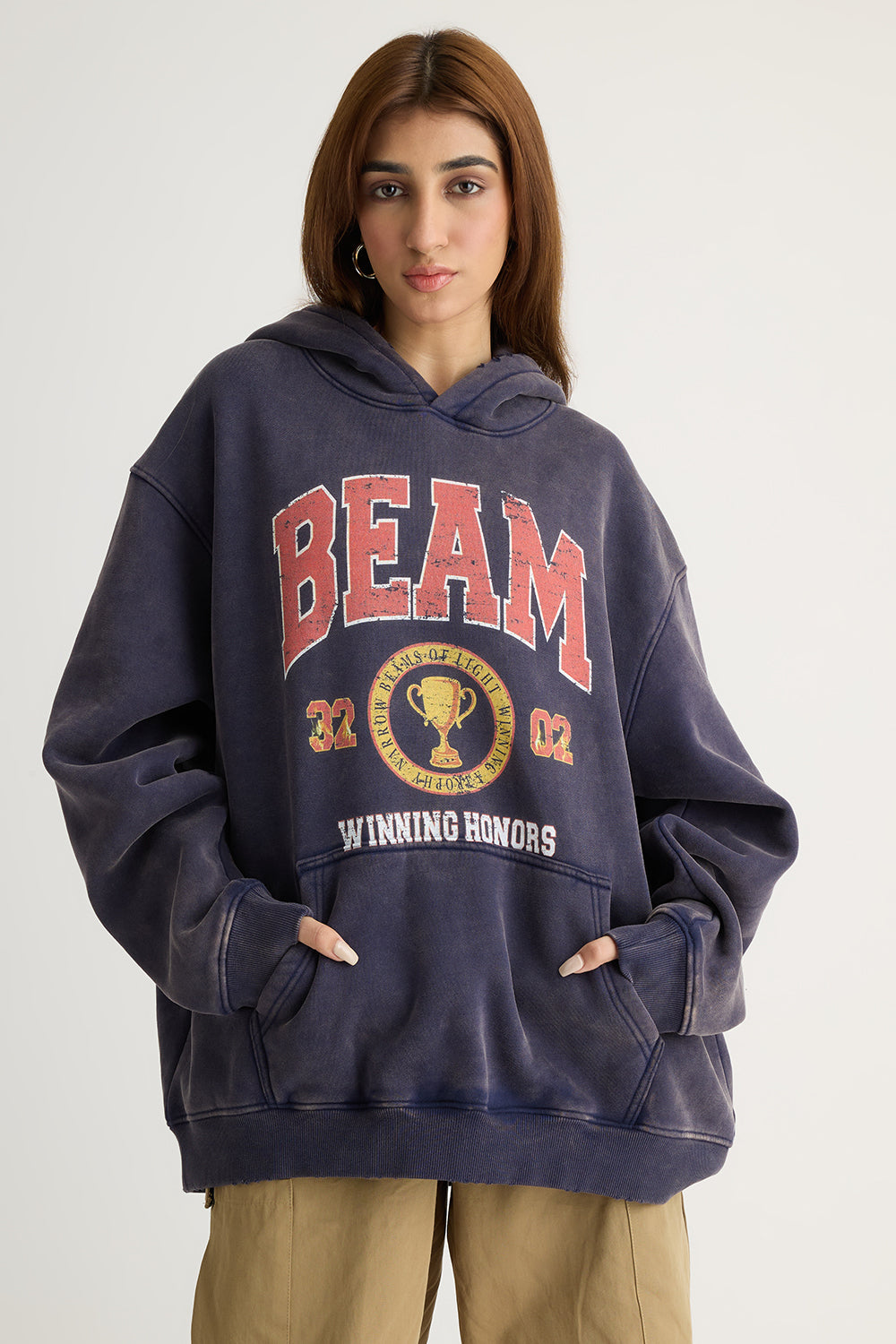 Acid Wash Beam Heavyweight Hoodie