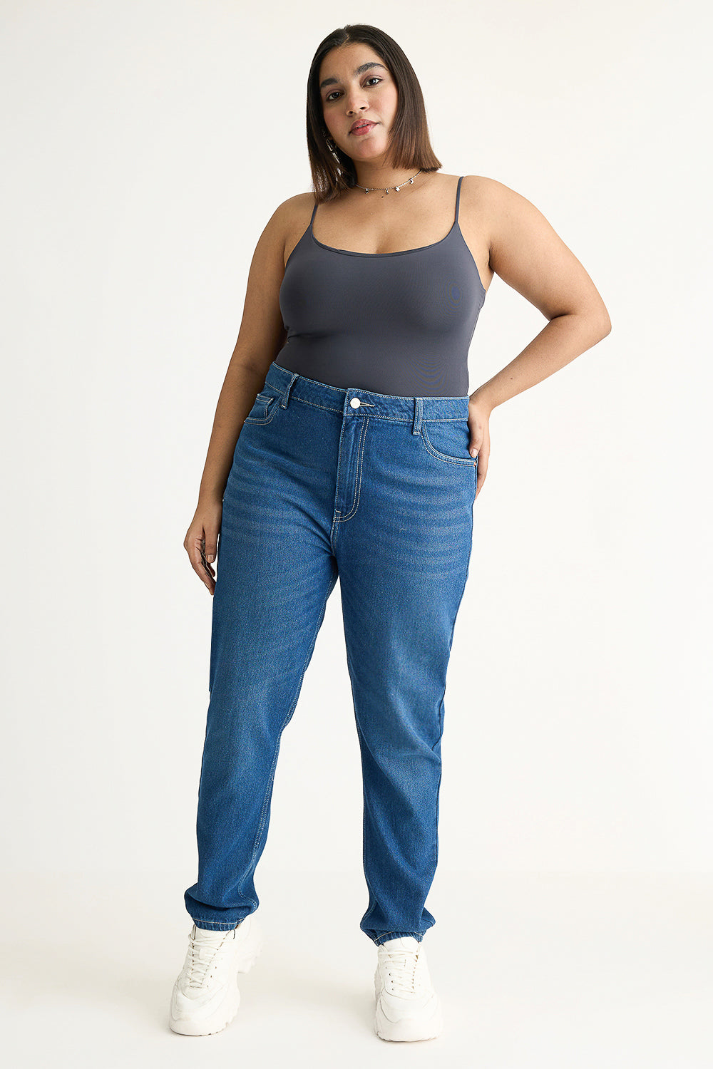Curve Deep Indigo Skinny Jeans