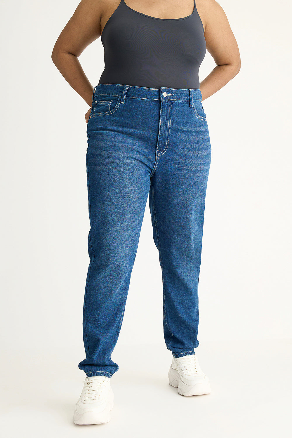 Curve Deep Indigo Skinny Jeans