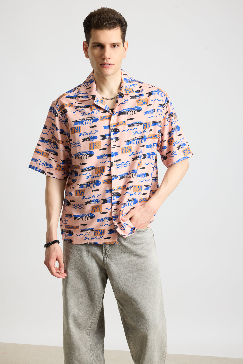 Fishes Printed Men's Resort Shirt