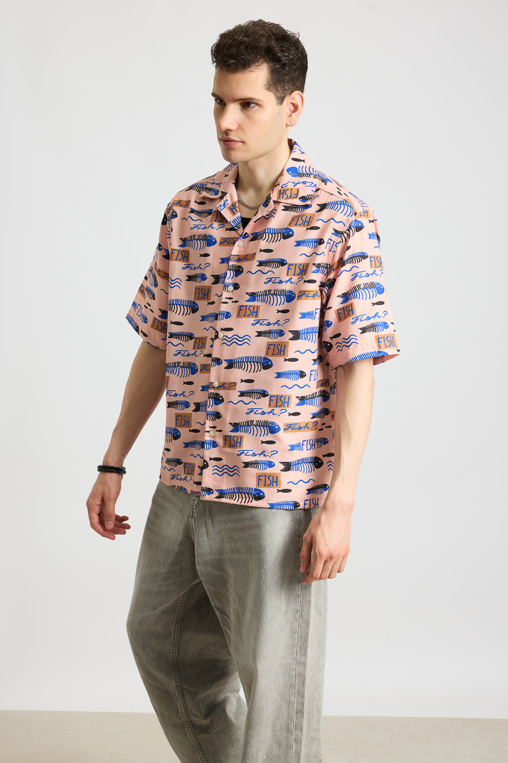 Fishes Printed Men's Resort Shirt