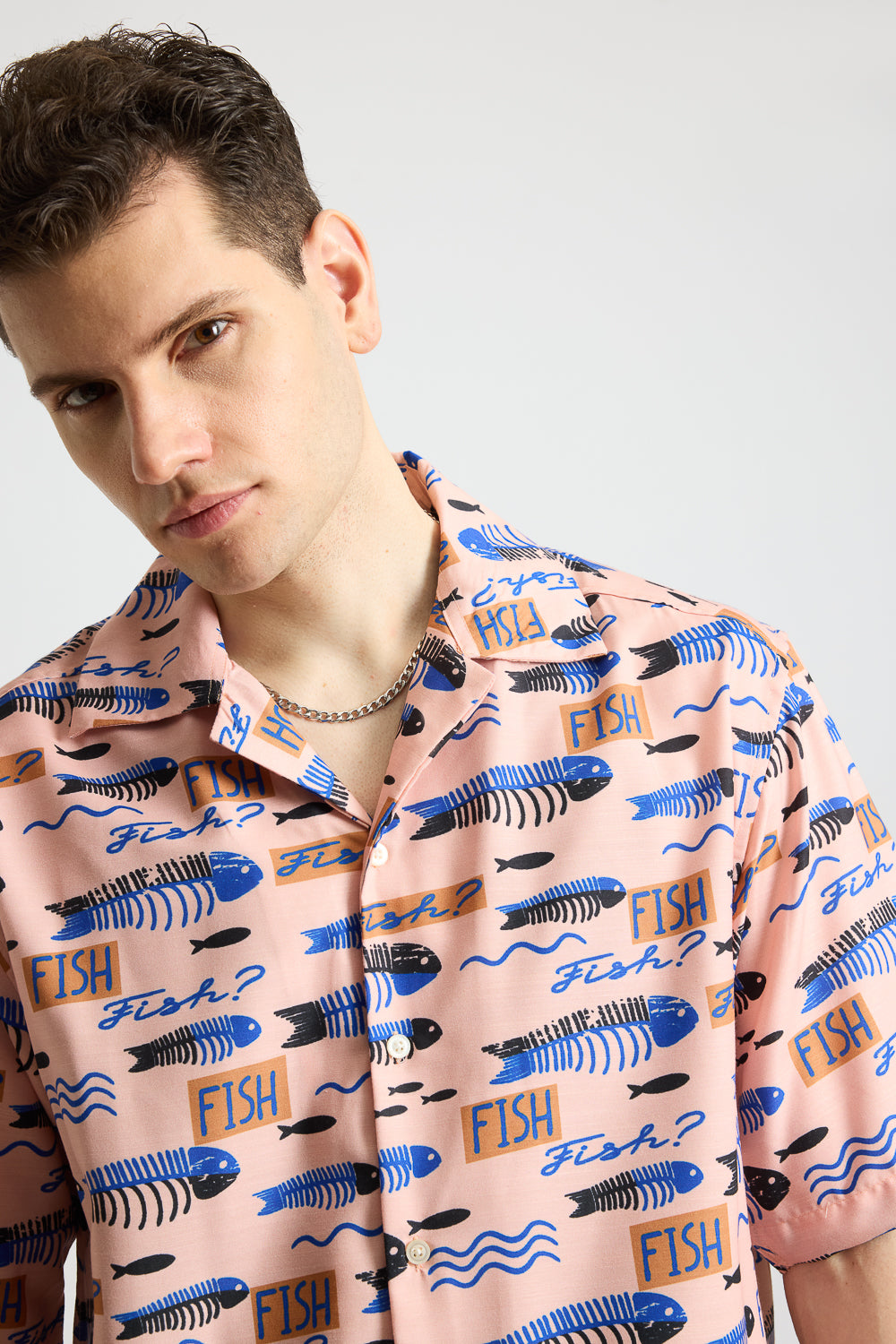 Fishes Printed Men's Resort Shirt