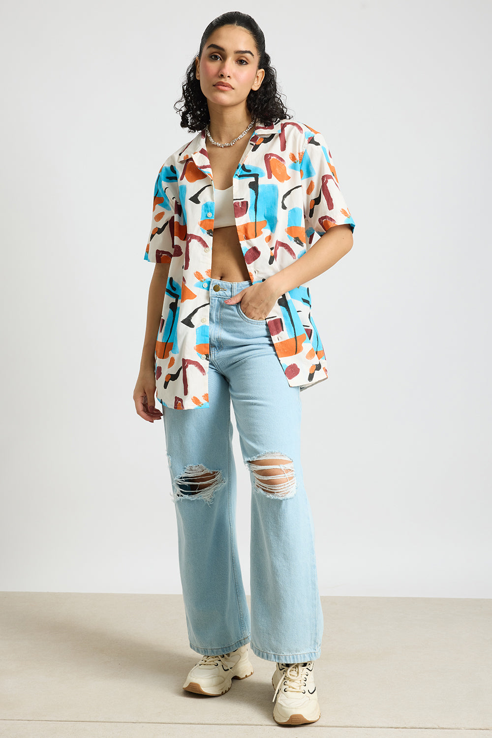 Abstract Paint Women's Resort Shirt