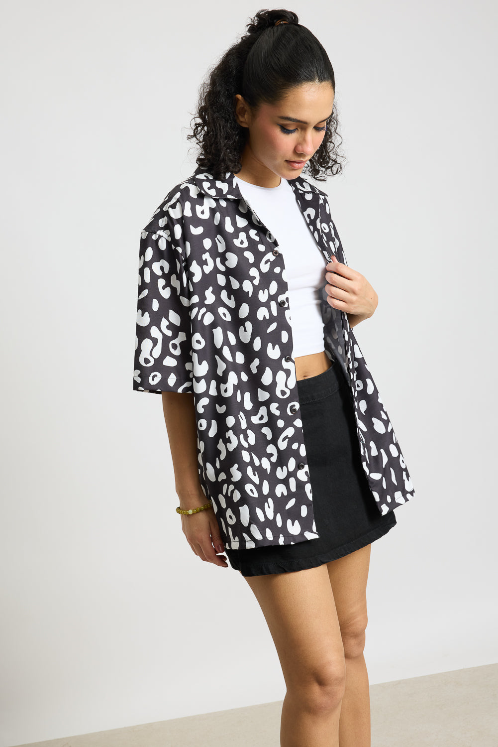 Cow Print Women's Resort Shirt