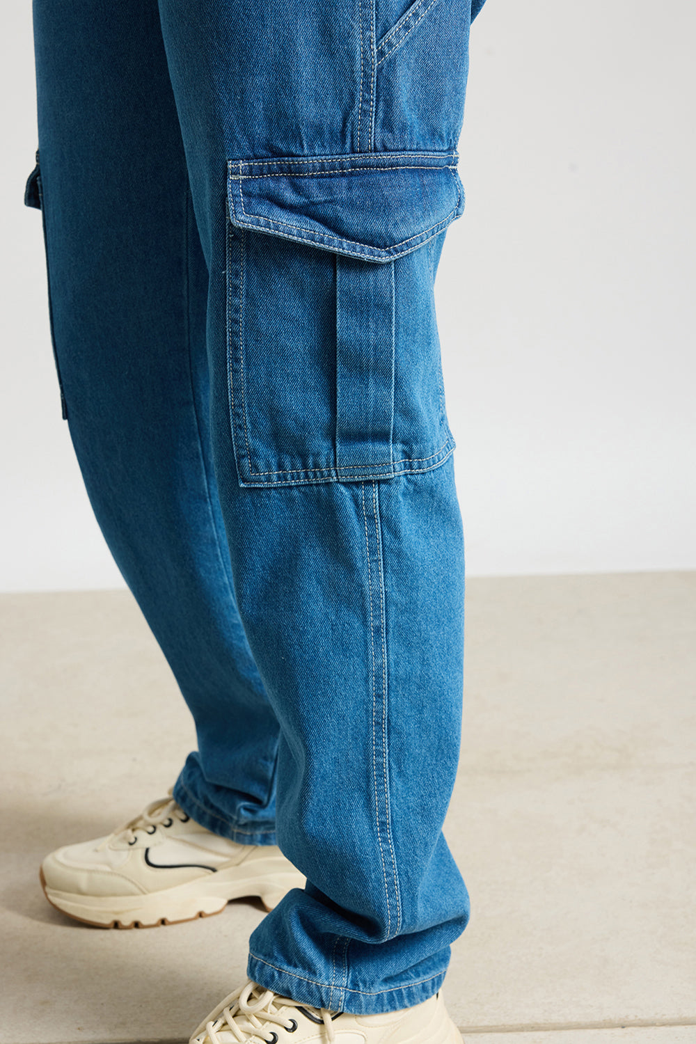 Blue Horizon Women's Straight Cargo Jeans