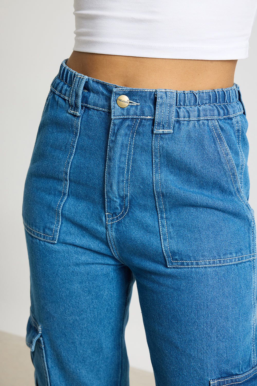 Blue Horizon Women's Straight Cargo Jeans