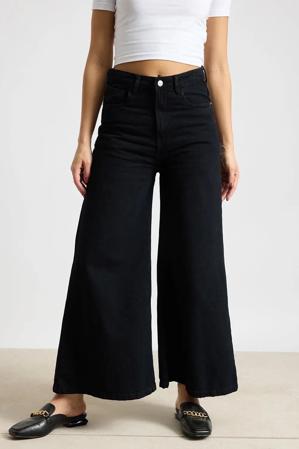 Jet Black Women's Flare Jeans